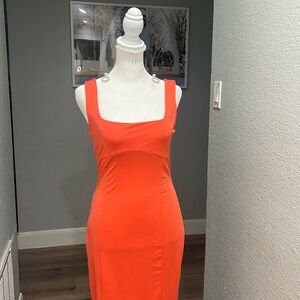 Orange maxi dress